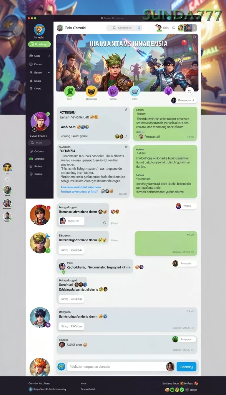 Cuplikan layar WG87 — menu navigasi