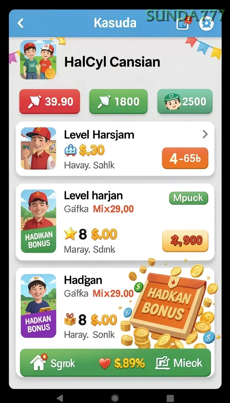 Cuplikan layar A200M — menu navigasi